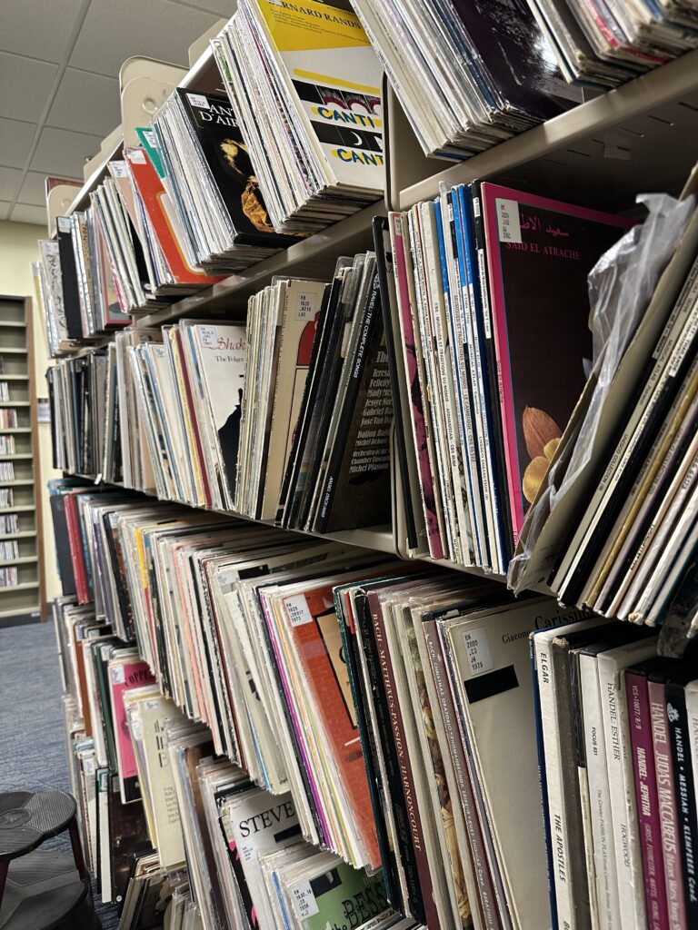 Vinyl records in the Music Library stacks