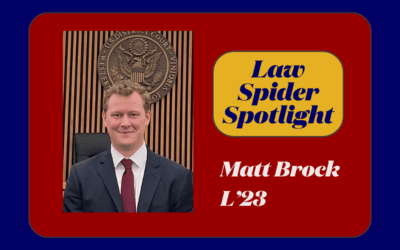 Law Spider Spotlight – Matt Brock L’23