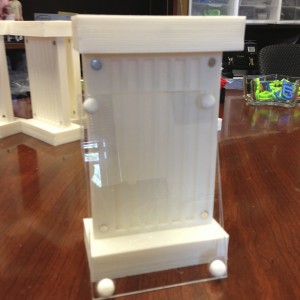 FlyTrack showing plexiglass with magnets to hold it on the FlyTrack
