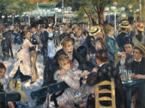 Renoir painting of large group at a party