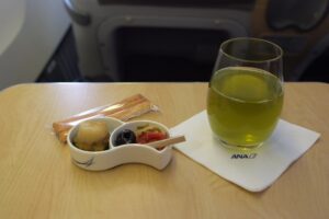 in flight snack and drink