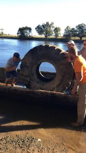 A big tire.
