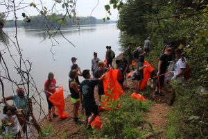 The amount of garbage found on one spot in Dutch Gap