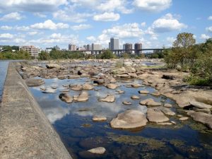 A stretch of concrete along the James at Belle Isle