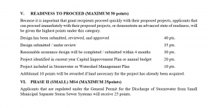 An excerpt of the SLAF Guidelines shows how projects receive rigid scores based on a rubric which leaves little flexibility to accommodate for particular cases.