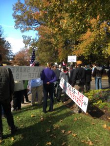 Members of the Richmond Community proudly standing against DAPL outside of Army Corp of Engineers building