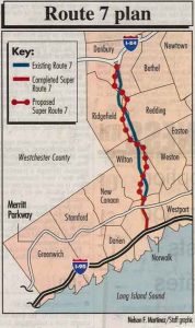 The proposed highway would cut right through the heart of Wilton and its surrounding towns.