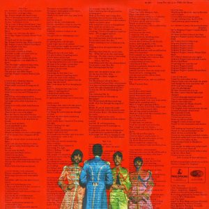Sgt. Pepper back cover with lyrics