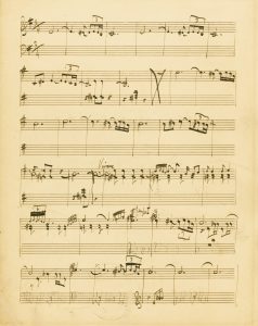 Working manuscript in Holst's handwriting from "Beni Mora"