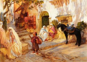 Frederick Arthur Bridgman - "A Street Scene In Algeria"