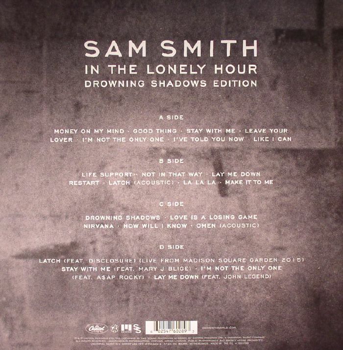 Back cover of "In The Lonely Hour"