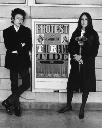 Bob Dylan & Joan Baez during the 1960s