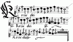 Some Renaissance musical notation