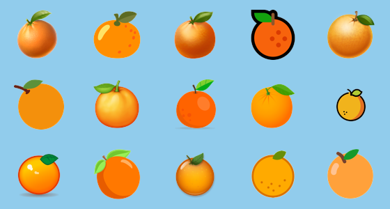 Tangerine emoji