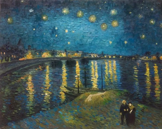 Starry night over the Rhone" - Van Gogh