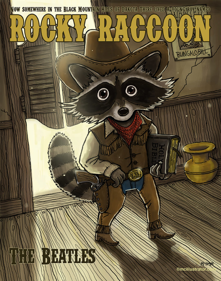 Rocky Raccoon  illustration by Jim McHugh 