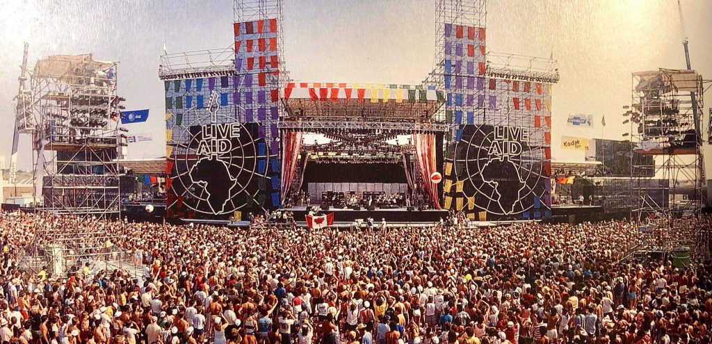 Live Aid concert film still