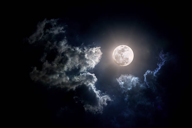 Moon on Cloudy day.
