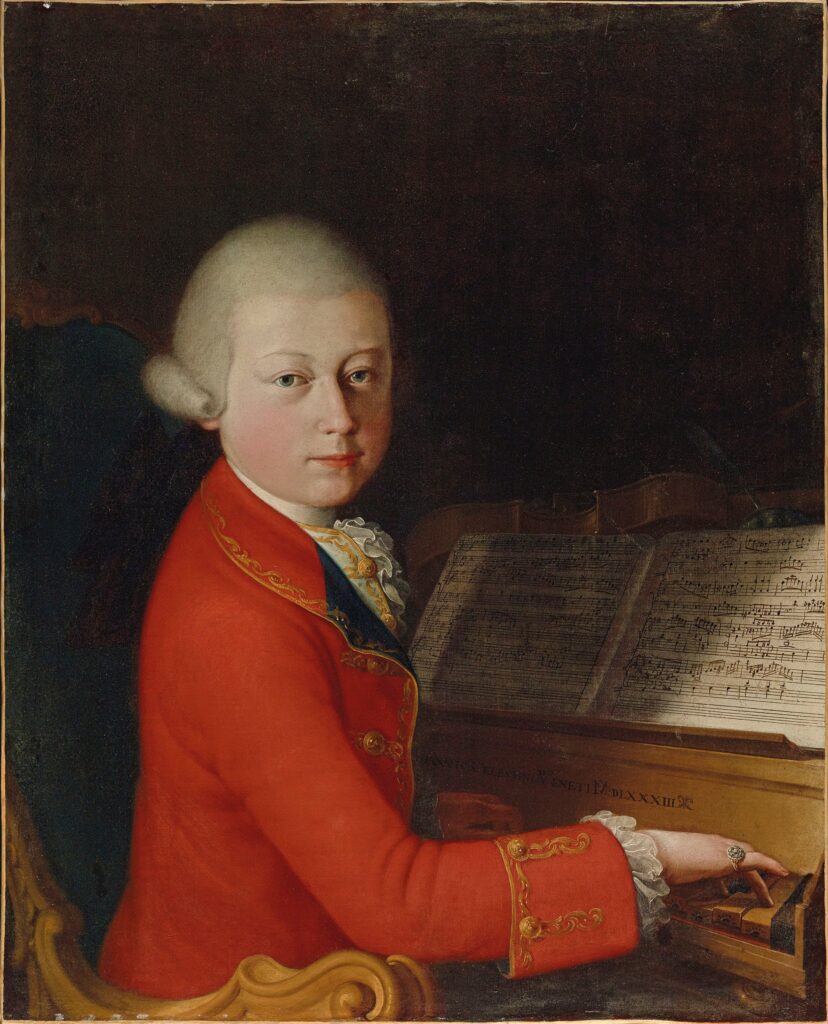 Portrait of a young Mozart