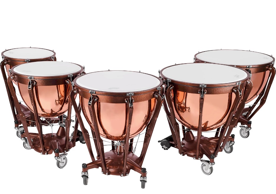 Set of 4 timpani (kettledrums)