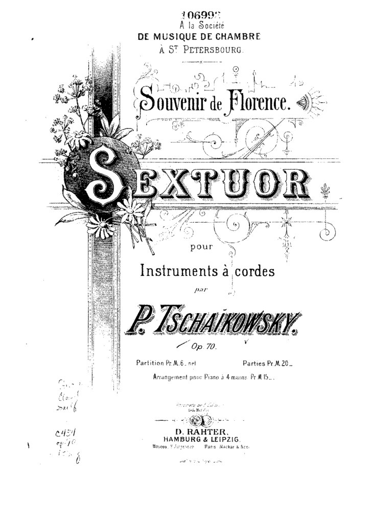 Souvenir de Florence score first edition