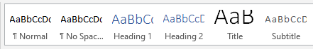 Word Headings