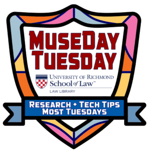 Shield logo for the library's MuseDay Tuesday programming